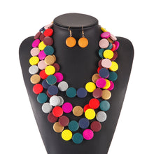 Load image into Gallery viewer, Wooden Bead Ethnic-Style Necklace