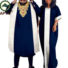 Load image into Gallery viewer, African Couple Embroidery Suit