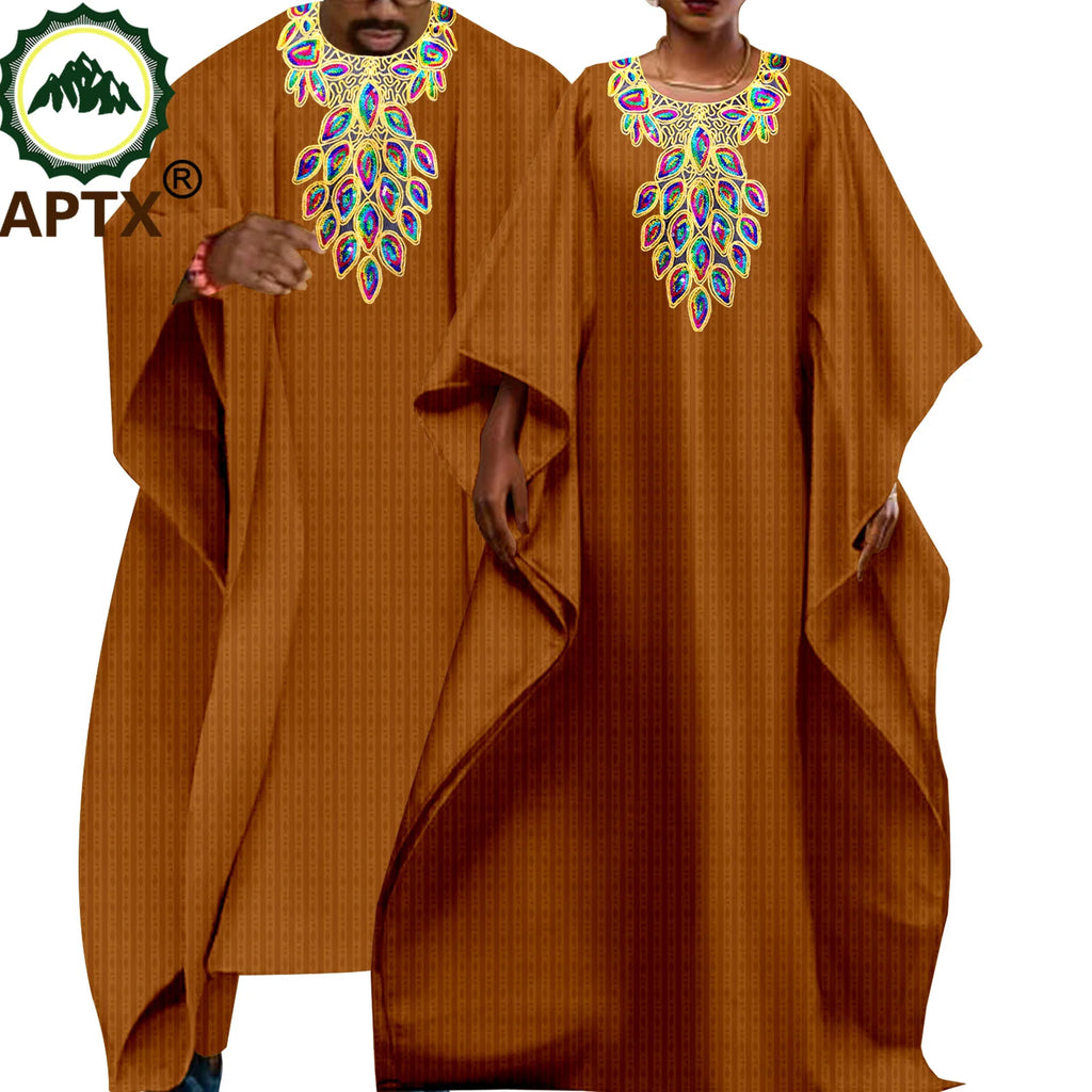 African Couple 's  Embroidery  3 Pieces
