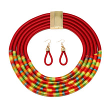 Load image into Gallery viewer, African Multi Layer Woven Jewelry Set