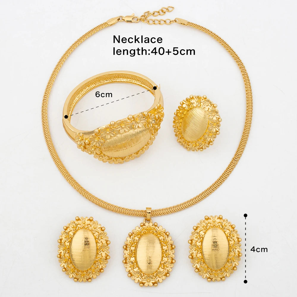 African 18k Gold Jewelry Set