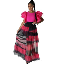 Load image into Gallery viewer, African High Waist Mesh  Skirts