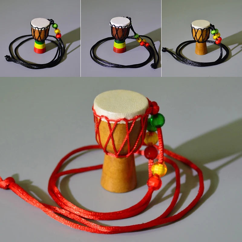 Creative Fashion Mini African Drum Pendant Necklace