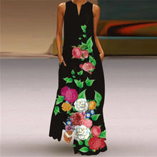 Load image into Gallery viewer, Nigerian Sleeveless Exaggerated Maxi Dress