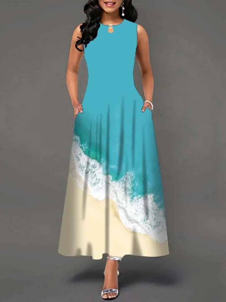 Elegant Sleeveless Party Maxi Dress