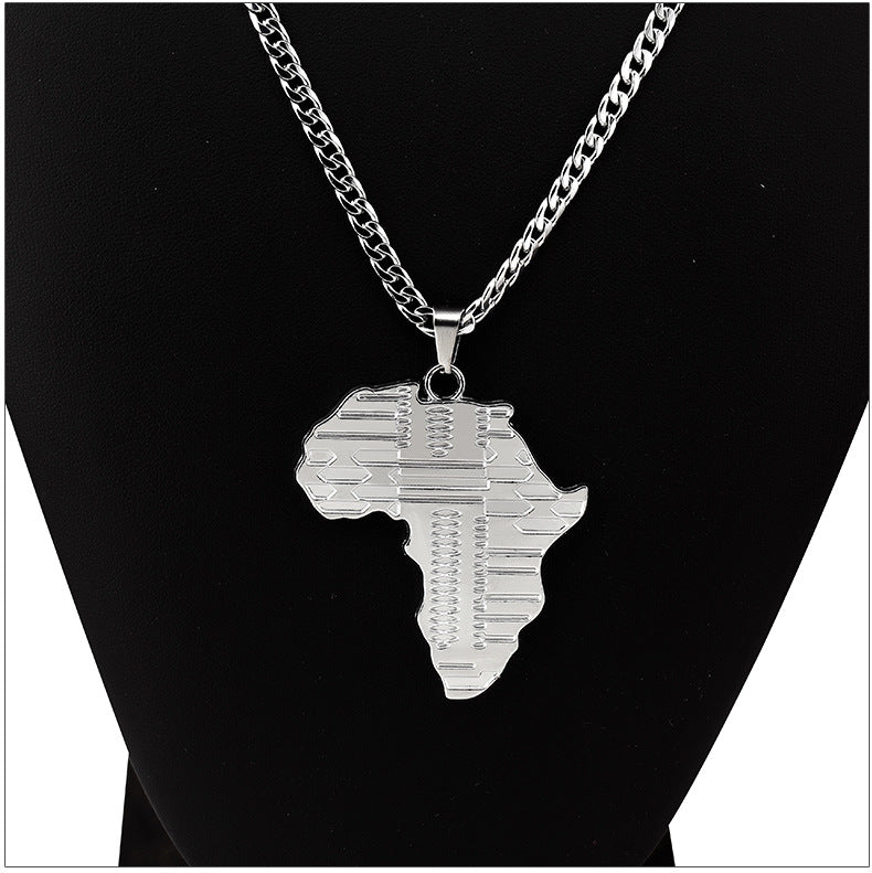 New African Map Hip Hop Necklace