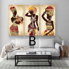 Load image into Gallery viewer, African Black Woman Canvas Painting
