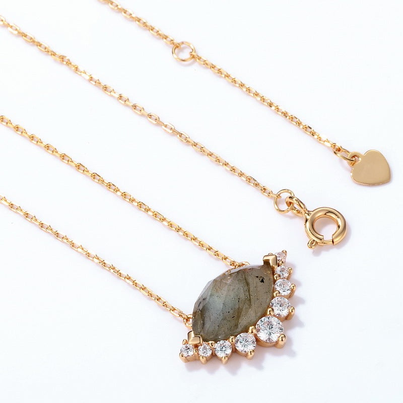 African Labradorite Geometric Necklace