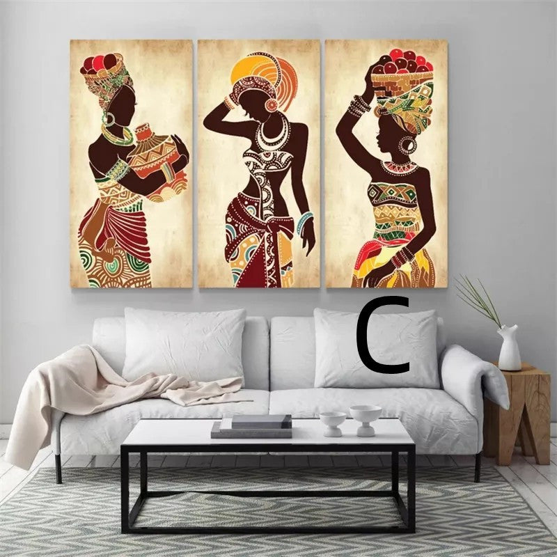 African Black Woman Canvas Painting