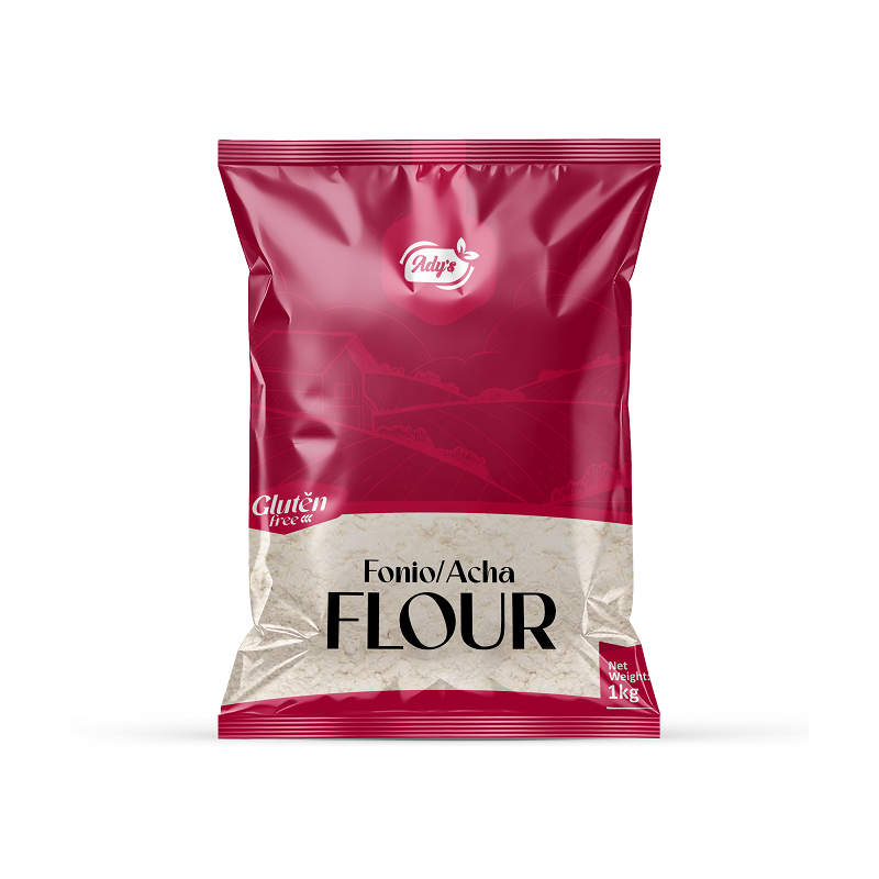 Ady’s Fonio Flour – naturally gluten-free flour made from carefully selected West African fonio (acha) grains. Finely milled and ideal for porridge, baking, pancakes, and everyday healthy meals.