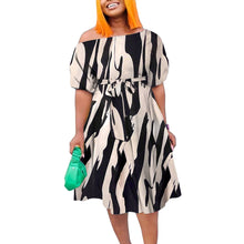 Load image into Gallery viewer, Tied African Plus Size Long Dress