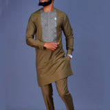 Embroidered African Men's Casual Suit