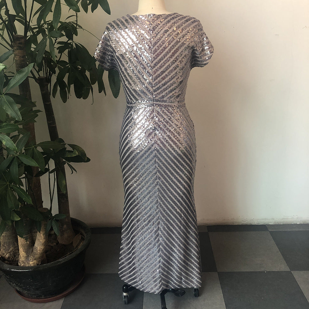 African Commuter Twill Sequin Dress