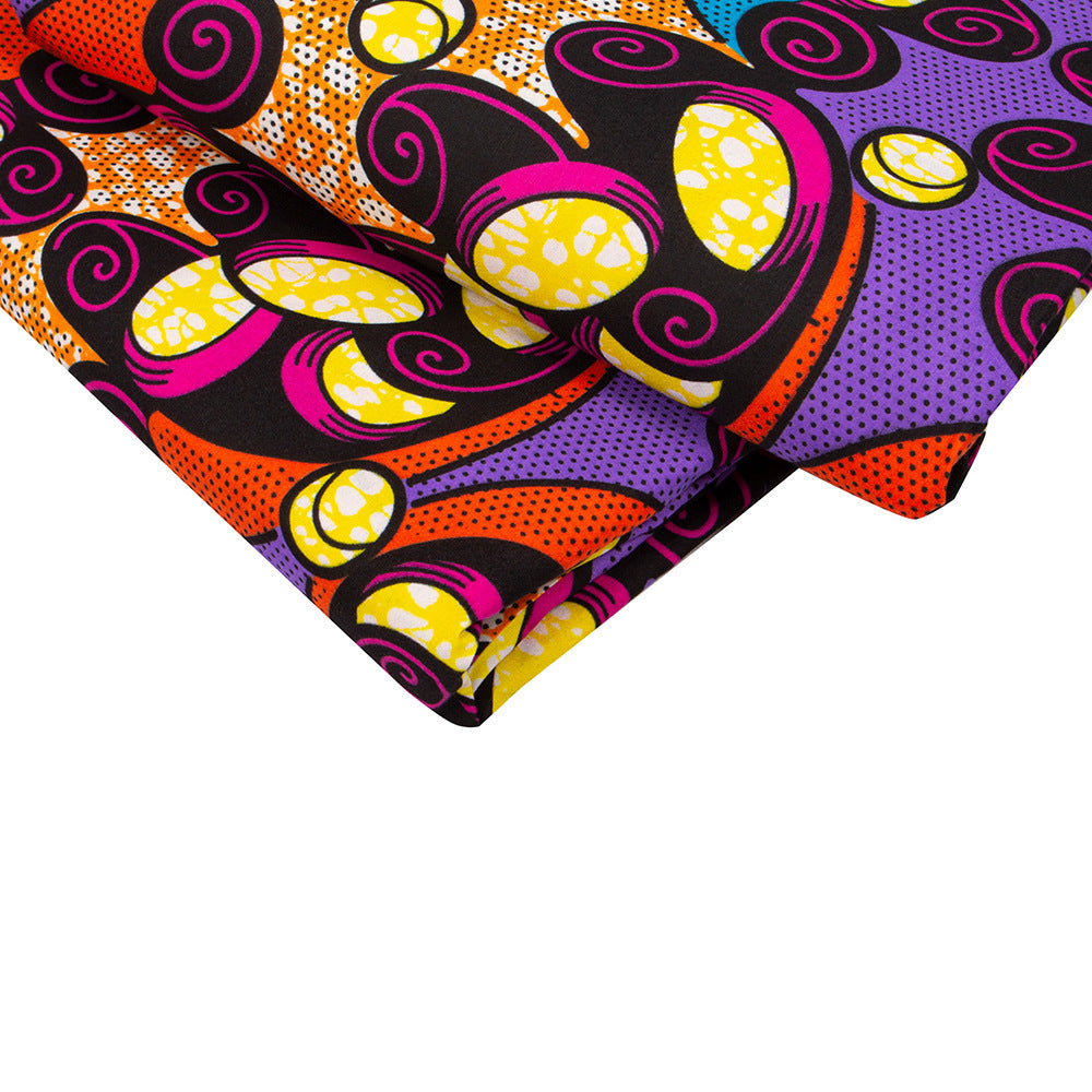 African Ethnic Batik Printed Fabric