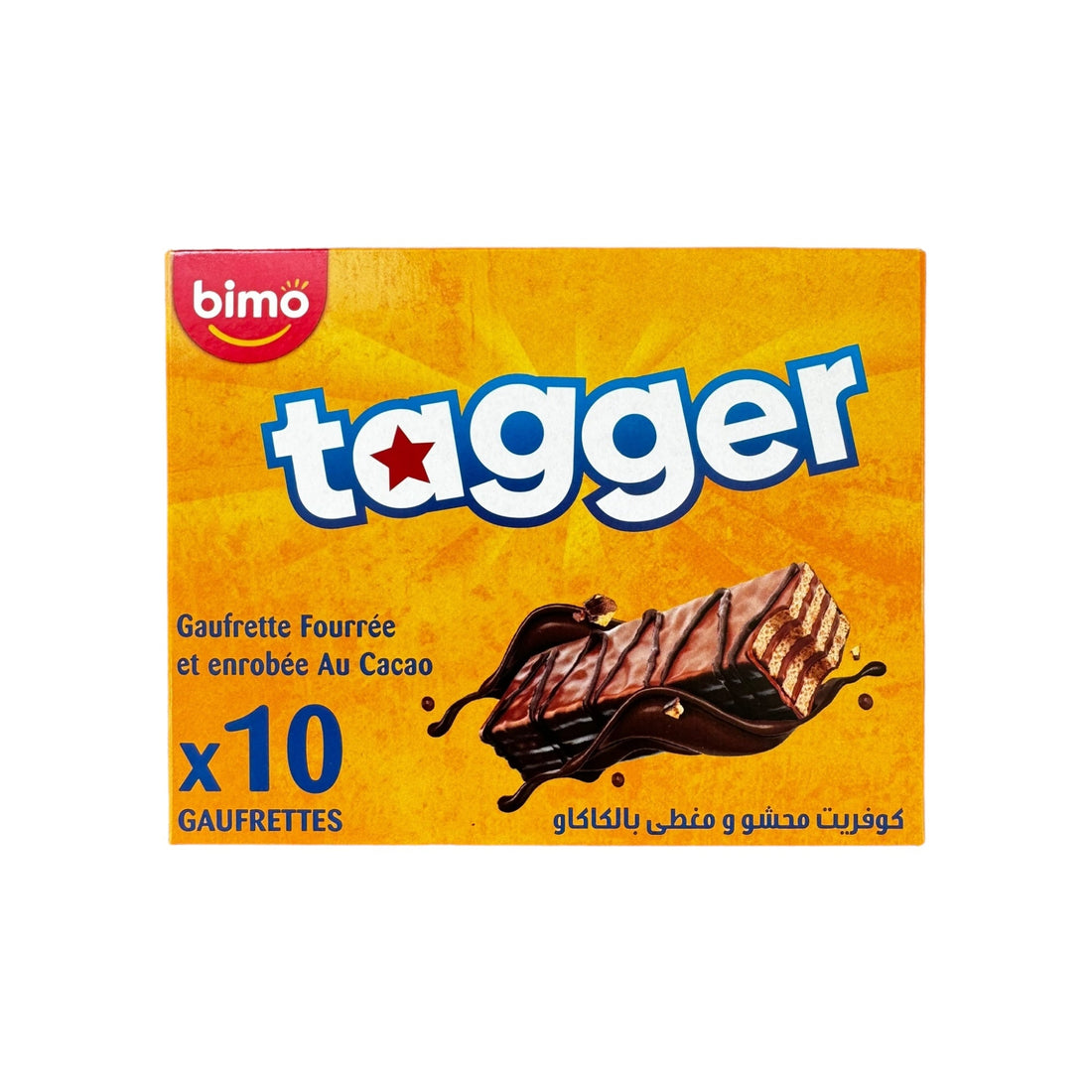 Bimo Tagger Chocolate Coated Wafer Bars 10 Pack