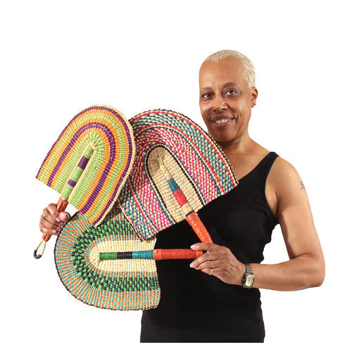 Handwoven fan made in Burkina Faso