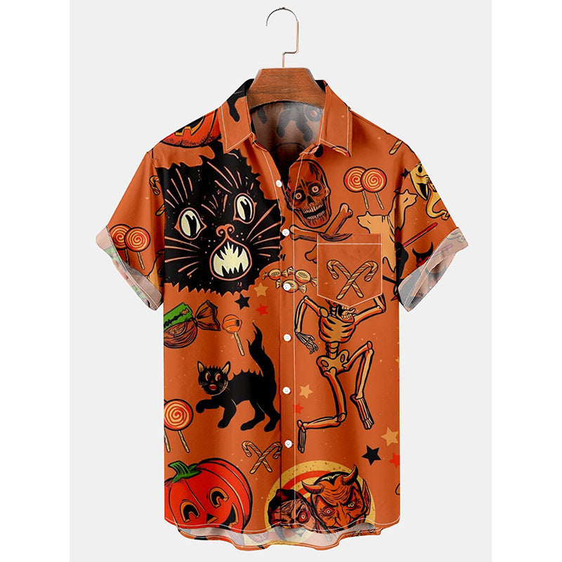 Print Loose Men's Shirt