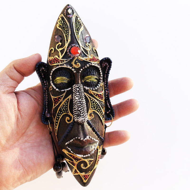 Kenya Hand Painting Mask Pendant