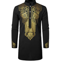 Load image into Gallery viewer, Men&#39;s African Printed Totem Long Shirt