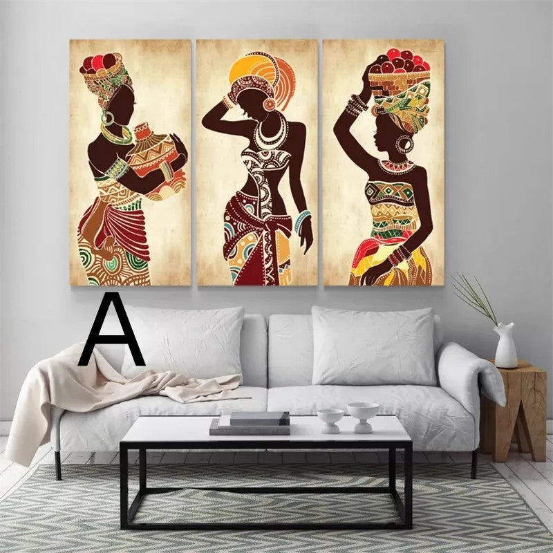 African Black Woman Canvas Painting