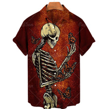 Load image into Gallery viewer, Fashion Skull Print Shirt Men