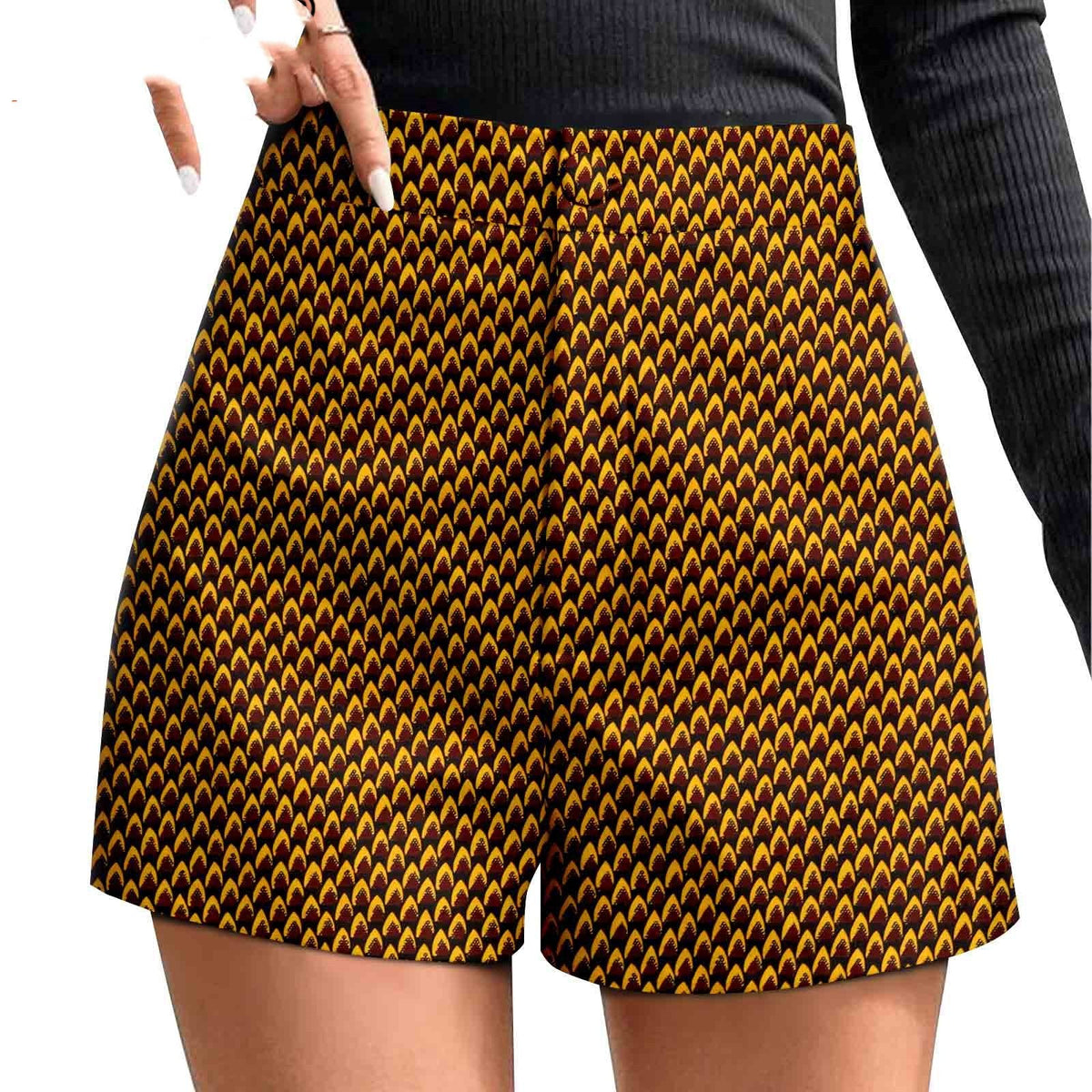 African Duplex Printing Batik Shorts