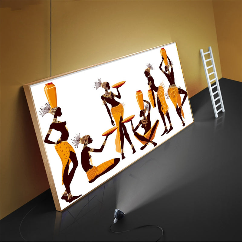 Abstract African Woman Canvas Painting