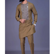 Load image into Gallery viewer, Embroidered African Men&#39;s Casual Suit