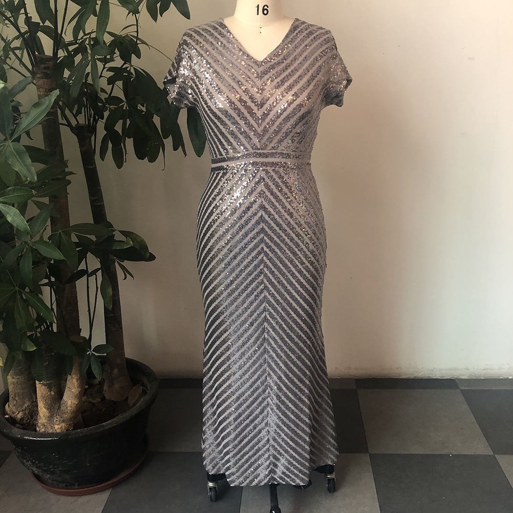 African Commuter Twill Sequin Dress