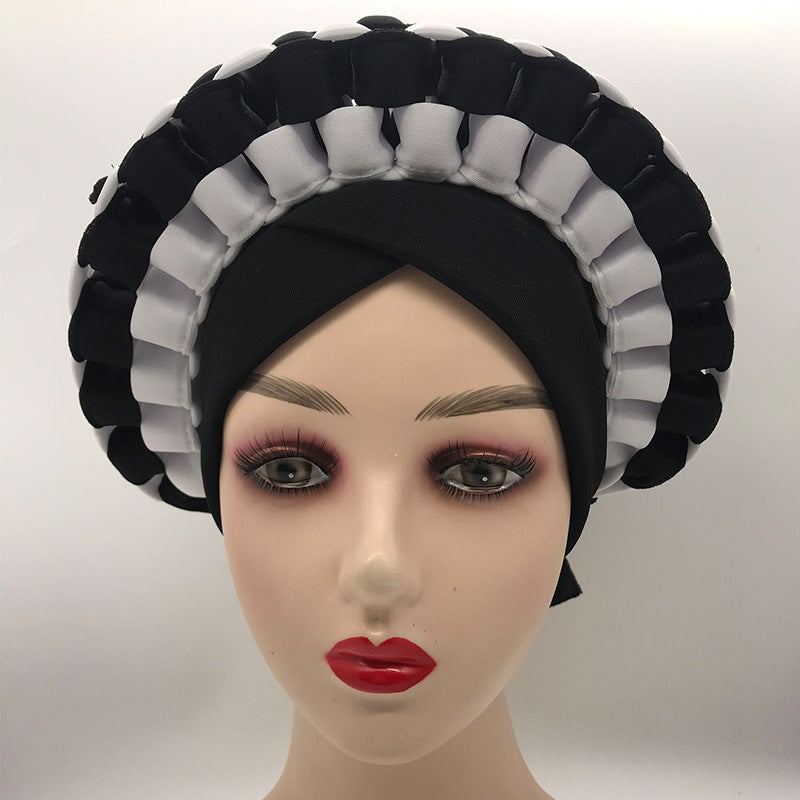 Adjustable African Color Matching Turban Hat
