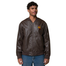 Load image into Gallery viewer, African Map Leather Bomber Jacket