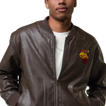 Load image into Gallery viewer, African Map Leather Bomber Jacket