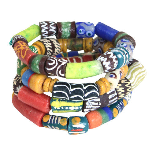 Ghana trade bead bracelet