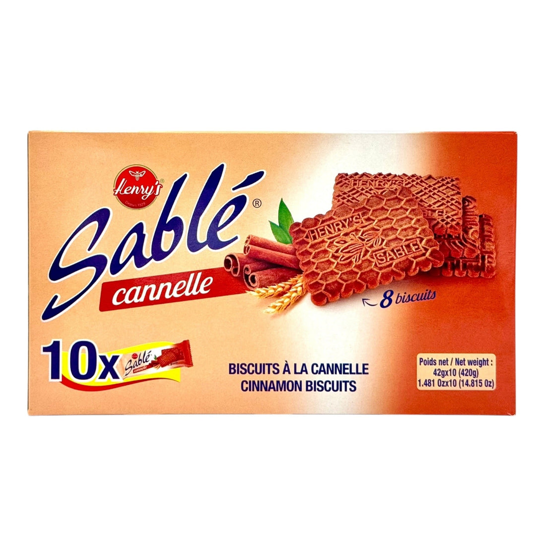Henry’s Sablé Cinnamon Biscuits 10 x 42g