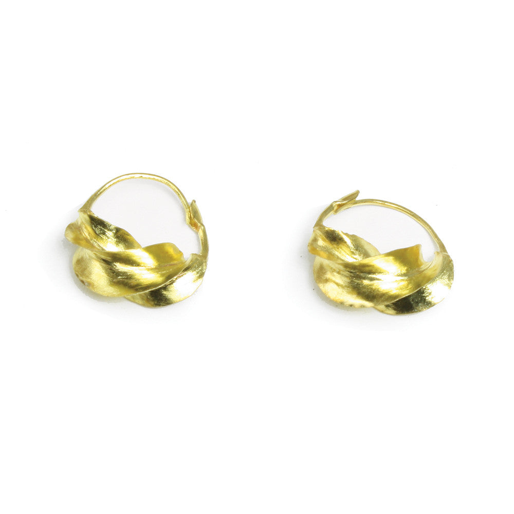 Small Fula Gold Twist Earrings