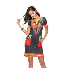 Load image into Gallery viewer, African Print Mini Dress