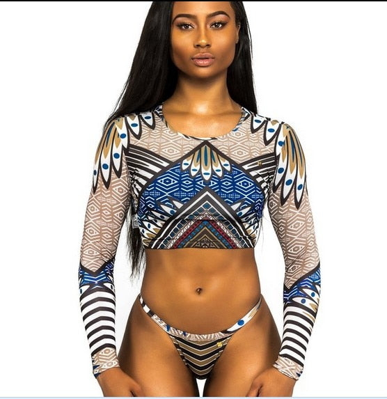 Sexy African Print Swimsuit