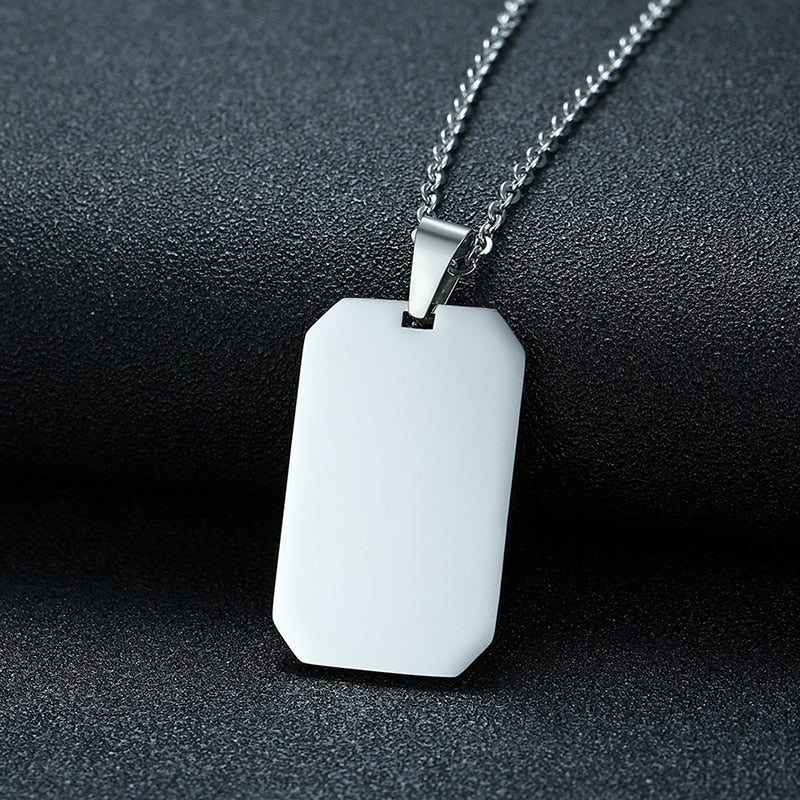 Stainless Steel Double Tag Necklace