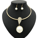 Gold Pearl Wedding Jewelry Sets