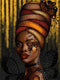 African Full Square Mosaic Embroidery Portrait