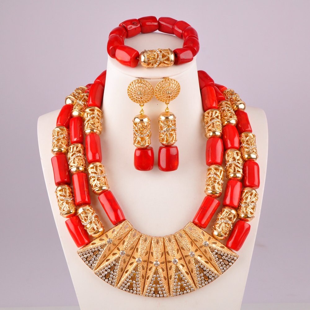 Green Coral African Beads Jewelry Set Nigerian Beads Necklaces Statement  Necklace African Jewelry Beads Free Shipping Abl678 - Jewelry Sets -  AliExpress
