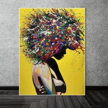 Load image into Gallery viewer, Abstract African Girl Wall Art