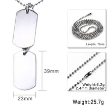 Load image into Gallery viewer, Stainless Steel Double Tag Necklace