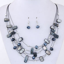 Load image into Gallery viewer, Multilayers Crystal Shell Jewelry Set
