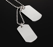Load image into Gallery viewer, Stainless Steel Double Tag Necklace