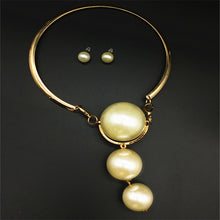 Load image into Gallery viewer, Gold Pearl Wedding Jewelry Sets