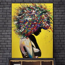 Load image into Gallery viewer, Abstract African Girl Wall Art