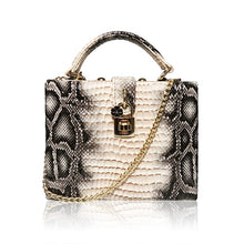 Load image into Gallery viewer, Snake Print Box Hand Bag