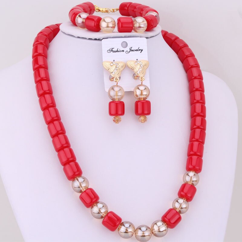 Amazon.com: Africanbeads 1Row Costume Orange African Coral Beads Jewelry  Set,Coral Necklace,Party Necklace: Clothing, Shoes & Jewelry