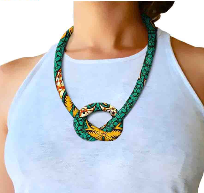 African Handicraft Woven Necklace